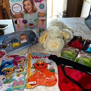 A box of girls items